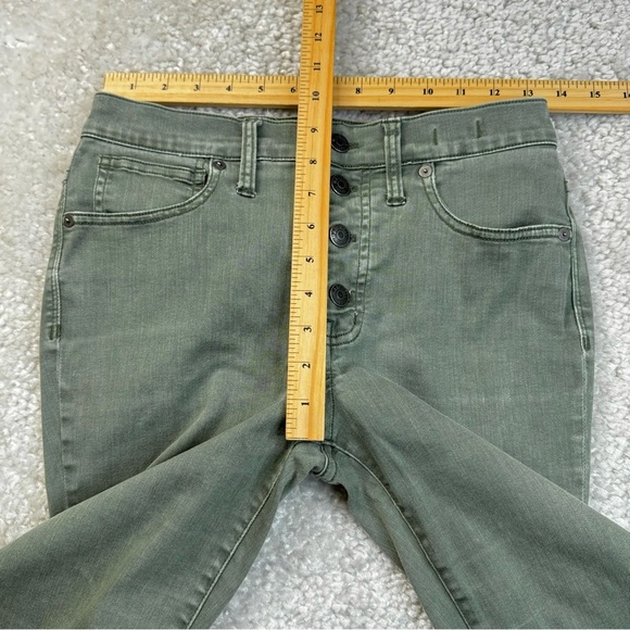 MADEWELL 9" High Rise Skinny Jeans: Garment-Dyed Button-Front stretchy soft 27 - Picture 13 of 13